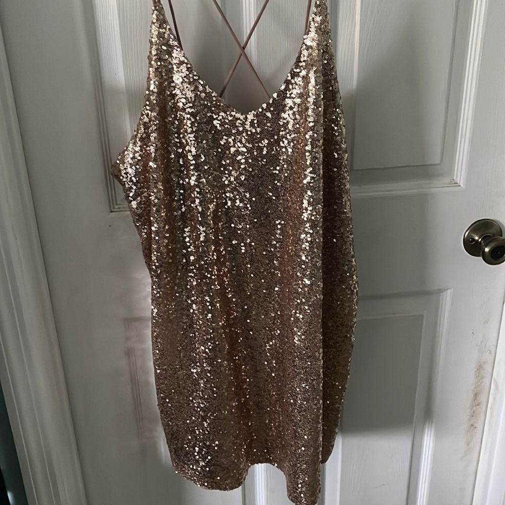 Shinestar Gold Sequin Top